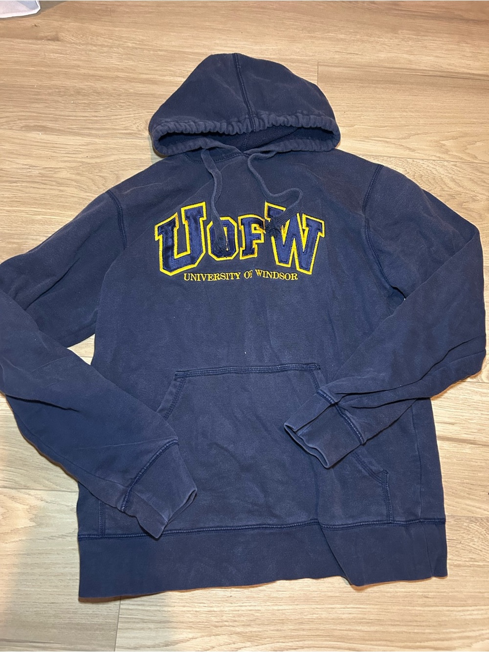 University of Windsor Navy Pullover Hoodie with UofW Crest